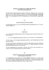 Satzung zur Regelung von Fragen des örtlichen Gemeindeverfassungsrechts
