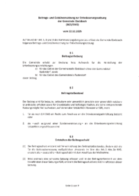 Beitrags- und Gebührensatzung zur Entwässerungssatzung der Gemeinde Ebelsbach
