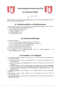 Friedhofsgebührensatzung