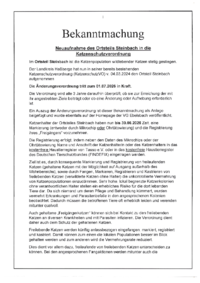 Änderungsverordnung zur Katzenschutzverordnung des Landkreises Haßfurt