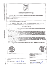 Bekanntmachung der Kommandantenwahl in Kirchlauter am 1810.2026