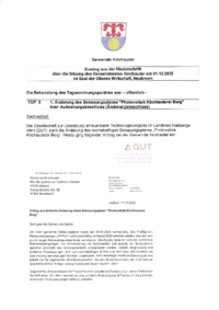 Aufstellungsbeschluss vom 01.12.2025