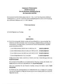 Änderungssatzung zur Gebührensatzung Abfallbeseitigung